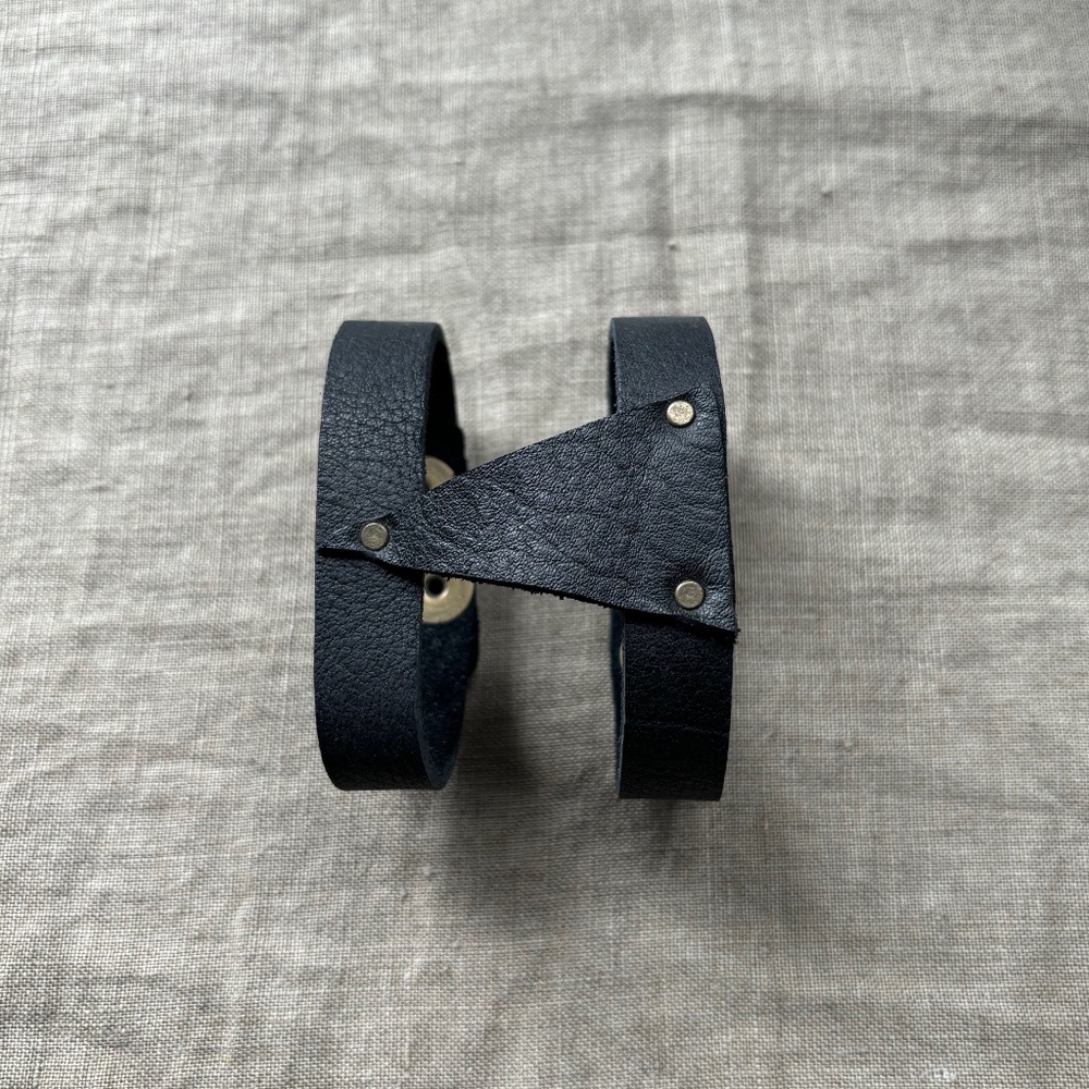Black Leather Boho bracelet